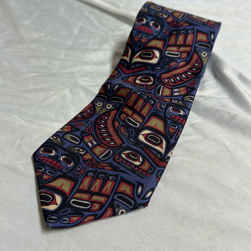The box elder company Milwaukee men’s tribal art business tie
